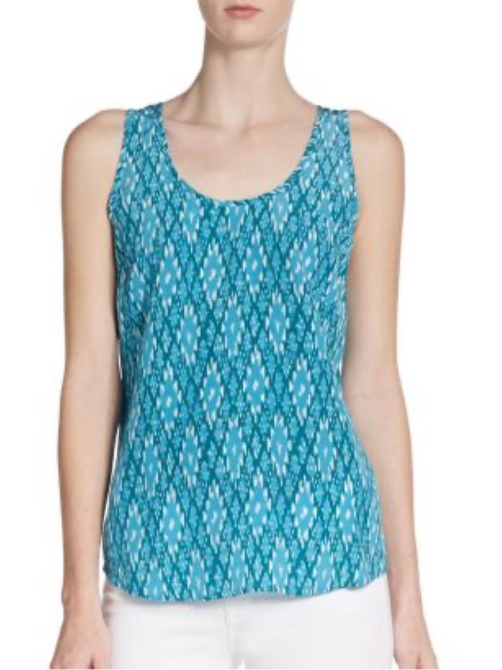 Joie 100% silk scoop neck pocket tank, size Medium